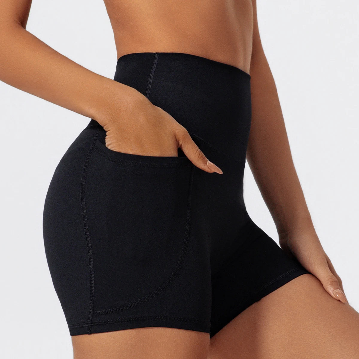 High-Waist Pocket Shorts