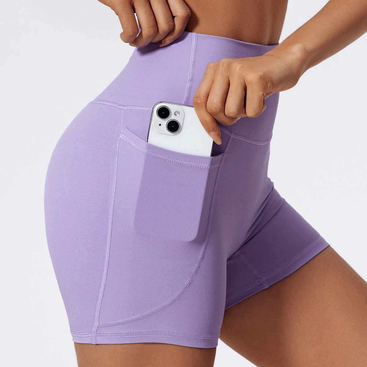 High-Waist Pocket Shorts